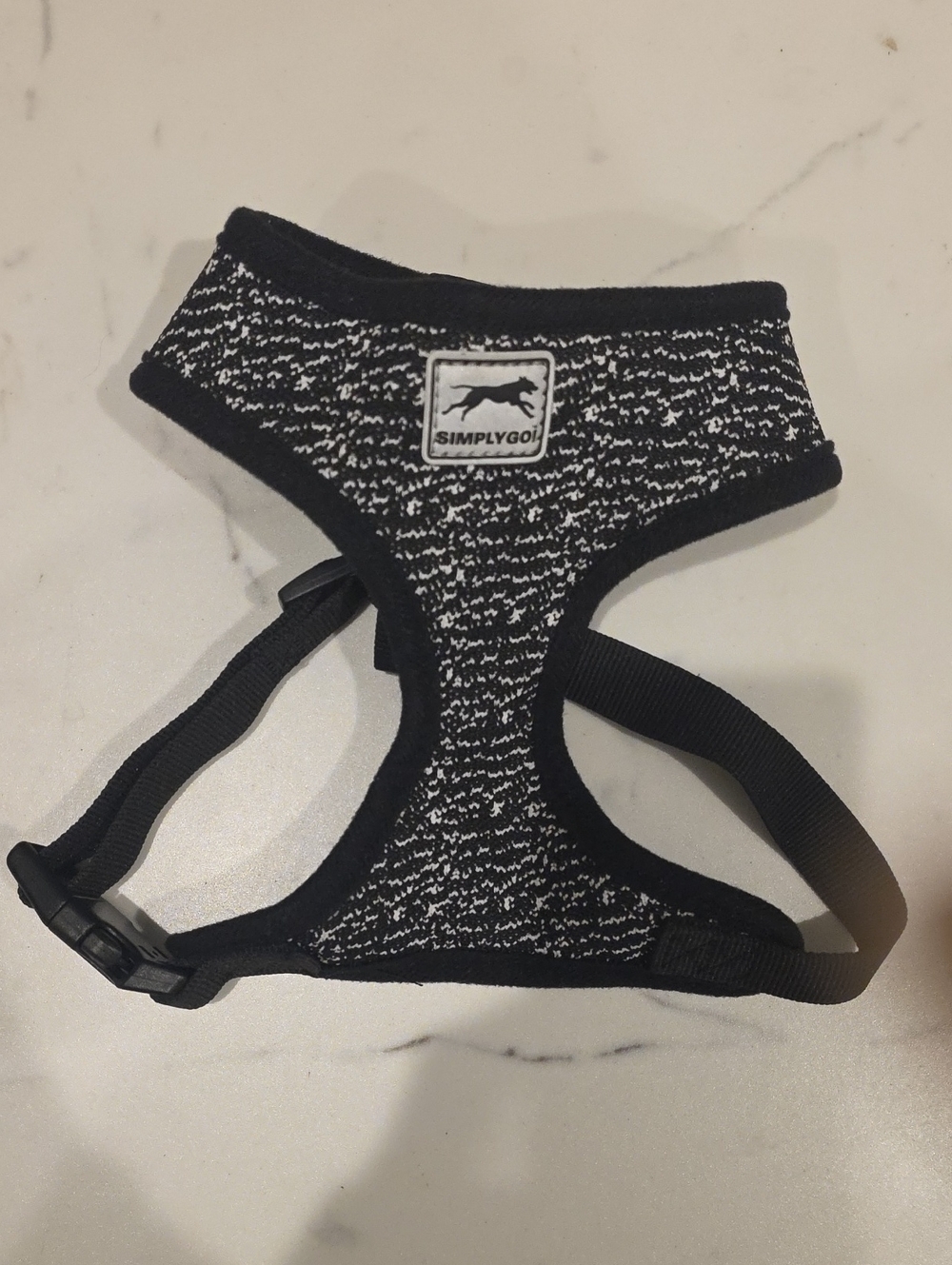 Black & White No-Pull Dog Harness